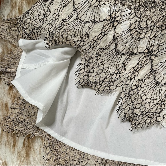 Scalloped lace off shoulder top - Picture 7 of 7